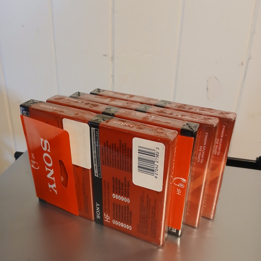 Lot of 8 Sony HF 90 Blank Cassette Tapes Type I‎ Normal Bias C90HFR
